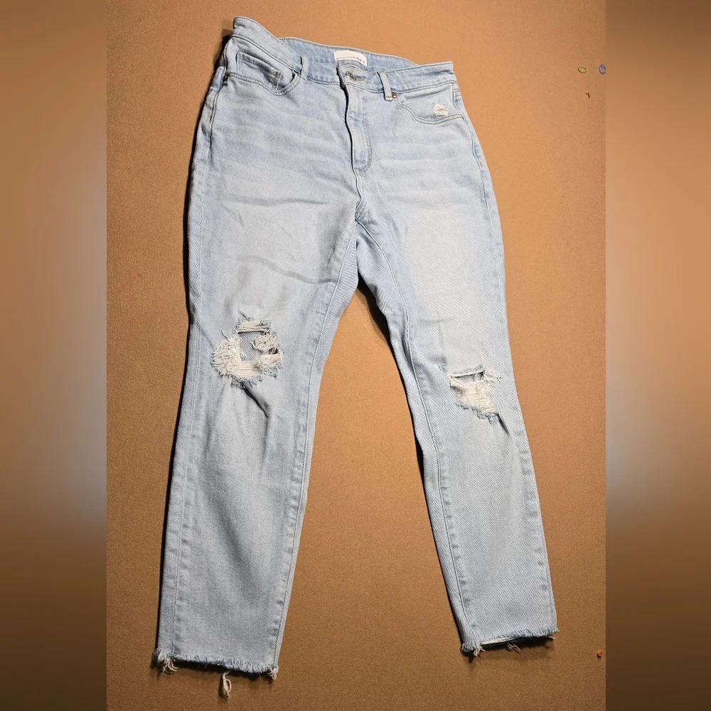 Loft Curvy high waist skinny ankle jeans